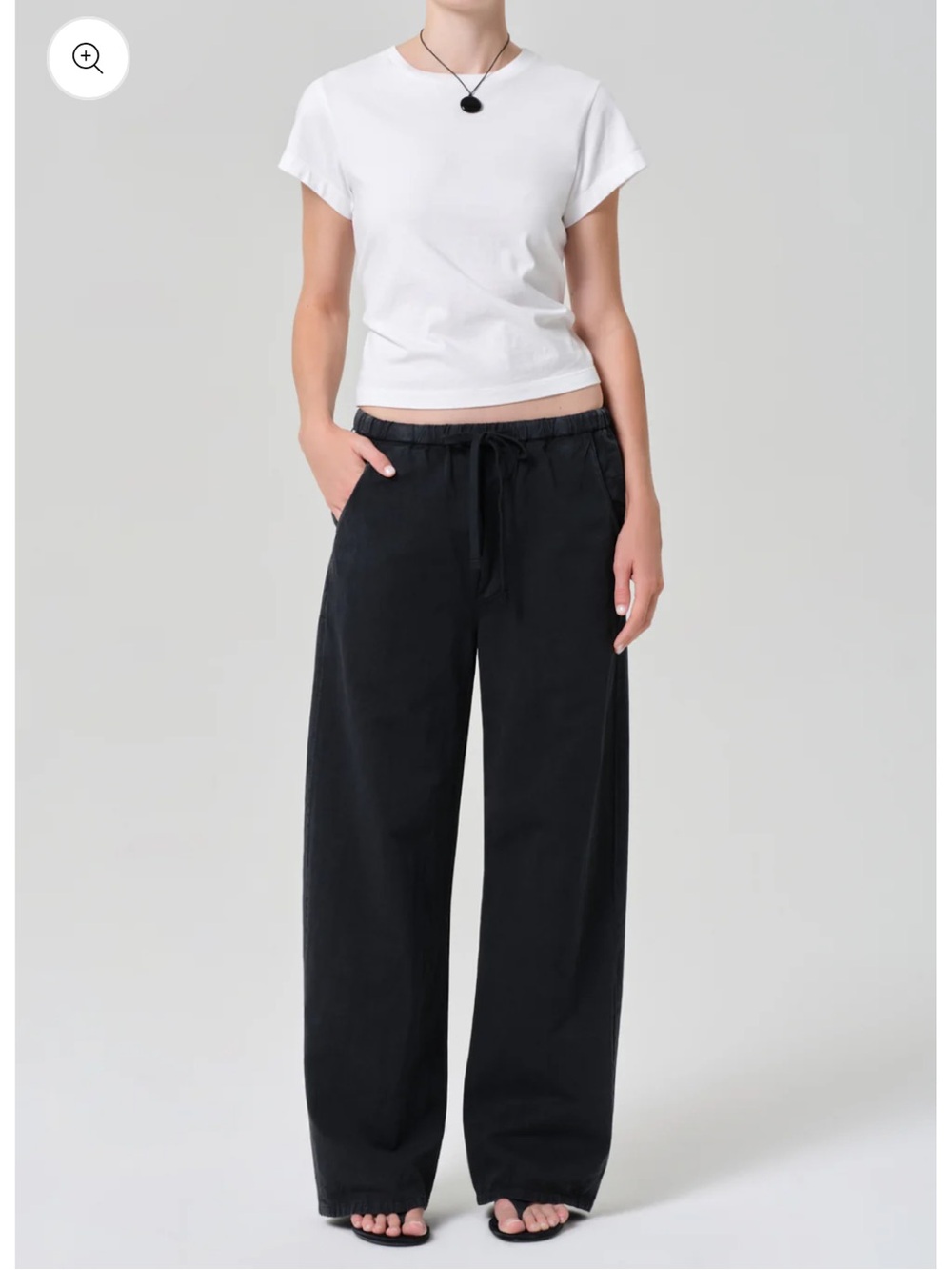 Citizens Of Humanity Aurora Pull On In Washed Black M